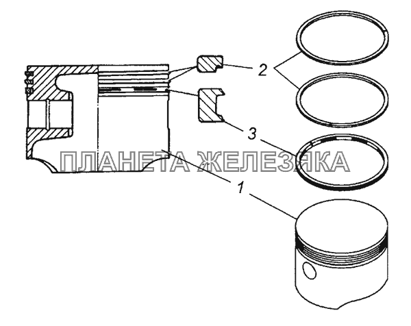 53205-3509154 Поршень в сборе КамАЗ-43501 (4х4)