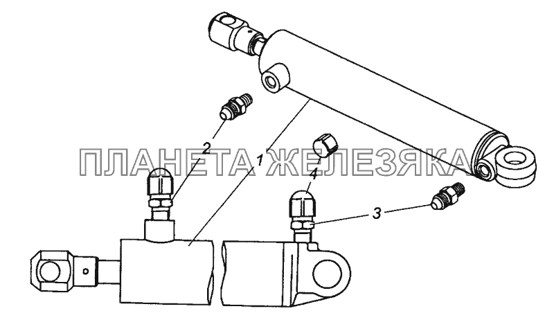 4310-5003012 Цилиндр механизма подъема запасного колеса КамАЗ-43501 (4х4)