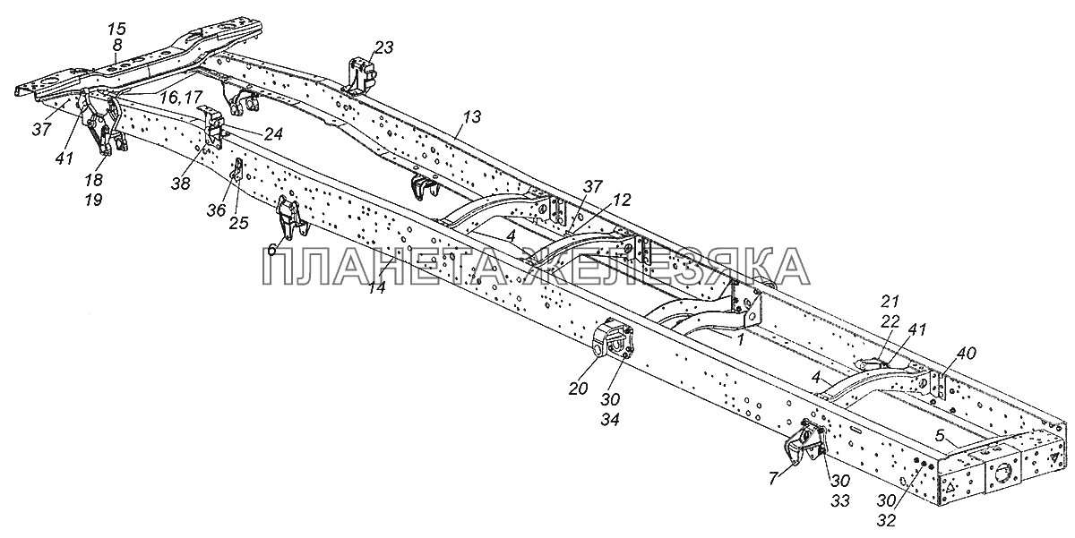 Рама камаз 5320 схема