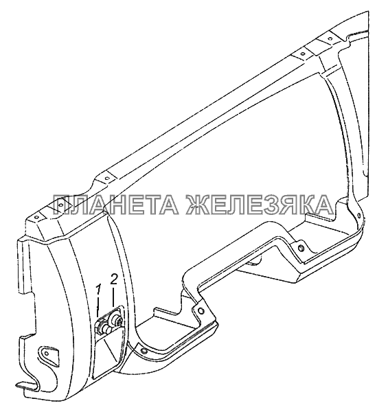 5308-3710004 Установка выключателя аккумуляторной батареи КамАЗ-43502 (Евро 4)