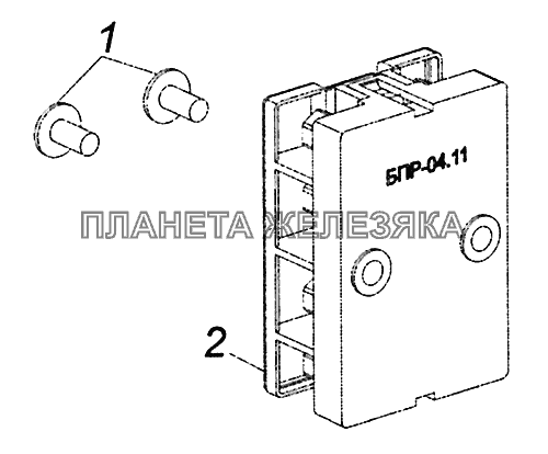 65115-3722002 Установка блока предохранителей КамАЗ-43502 (Евро 4)