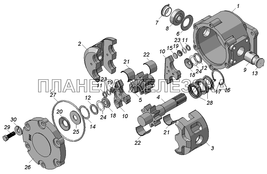 Насос шестеренный НШ32А-3-Л КамАЗ-45141