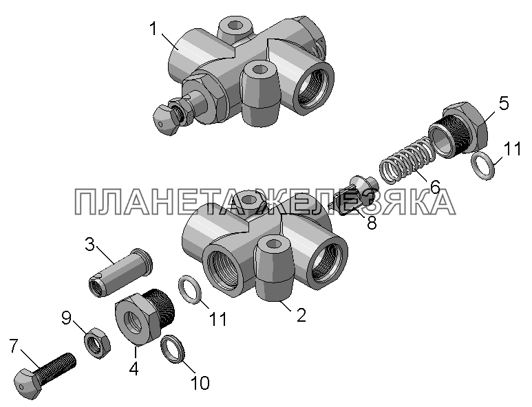 Клапан ограничительный 5511-8614010 КамАЗ-45141