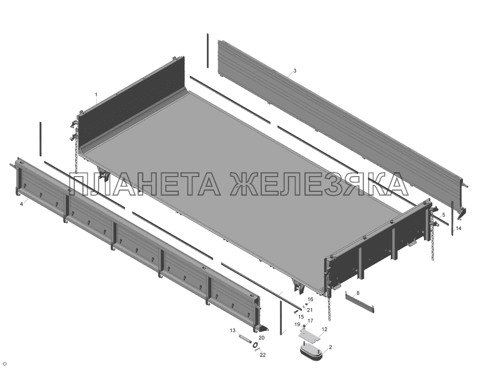 45143-8500020 Платформа КамАЗ-45143