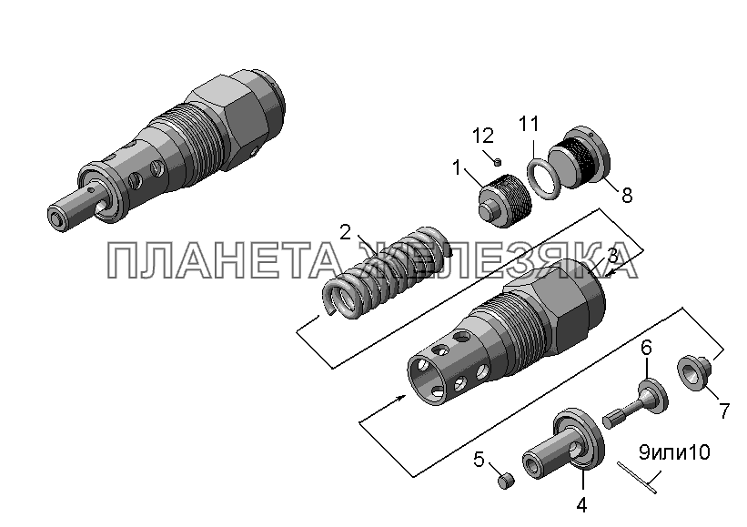 Предохранительный клапан гур камаз