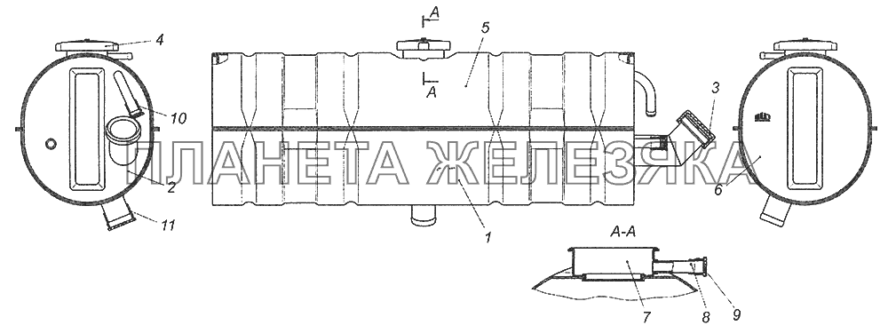 5297-1311010-10 Бачок расширительный Шасси КамАЗ-52974