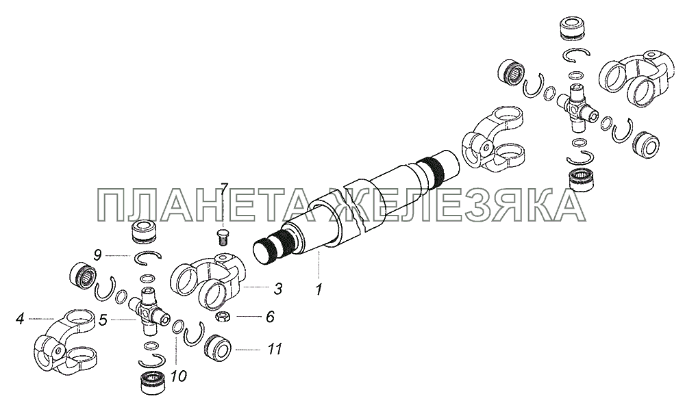 52974-3422020-12 Вал карданный рулевого управления Шасси КамАЗ-52974