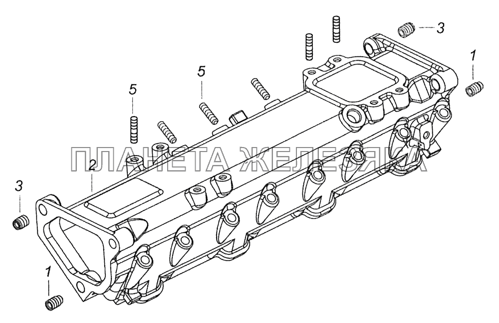 820.53-1115014 Коллектор впускной правый Шасси КамАЗ-5297