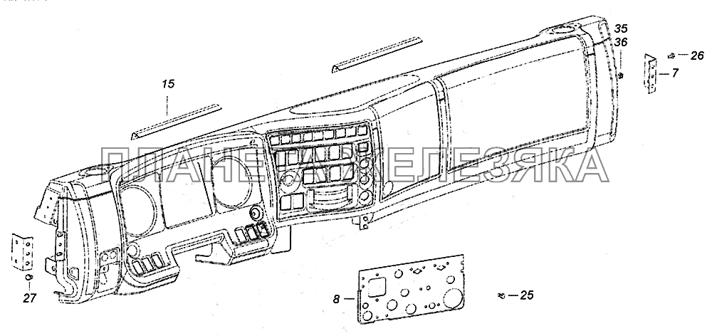 6560-5300023-10 Установка панели приборов КамАЗ-5308 (Евро 4)