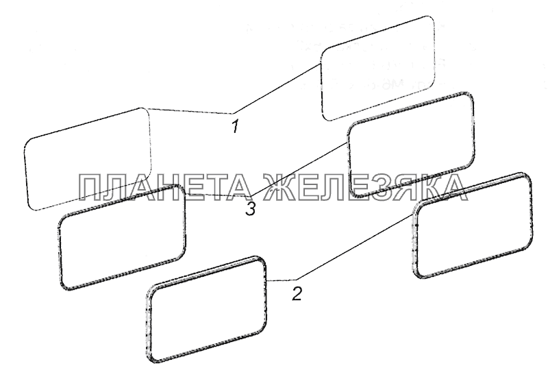 65115-5603005 Установка стекол окна задка КамАЗ-5308 (Евро 4)