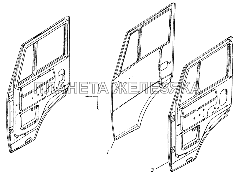 53205-6100014 Дверь правая КамАЗ-5308 (Евро 3)