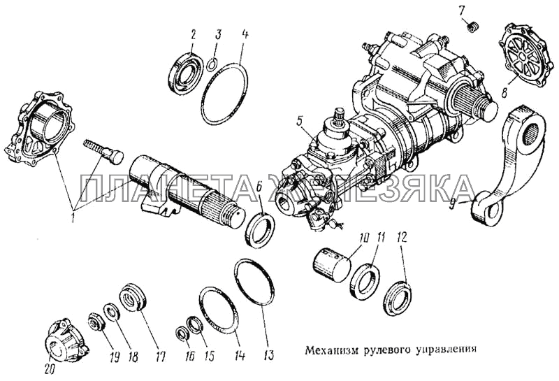 Механизм рулевого управления КамАЗ-5315