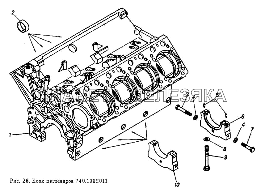 Блок цилиндров КамАЗ-55102