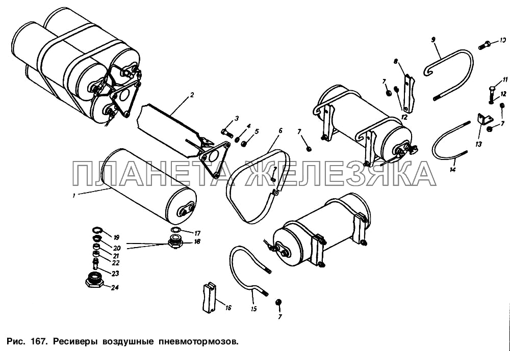 Ресиверы воздушные пневмотормозов КамАЗ-5511