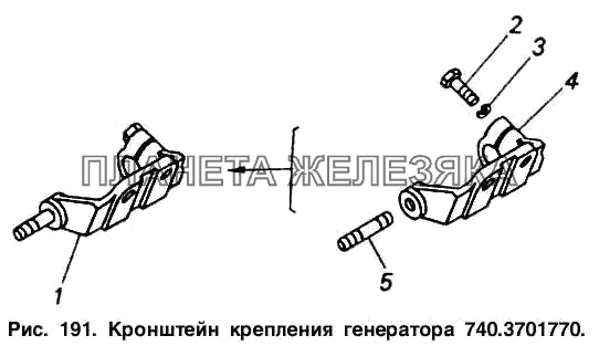 Кронштейн крепления генератора КамАЗ-53212