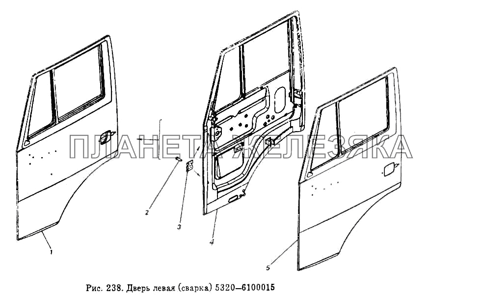 Дверь левая (сварка) КамАЗ-53212