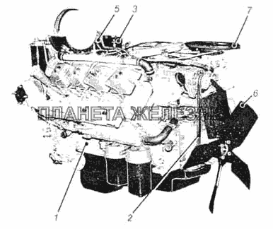 Двигатель с оборудованием КамАЗ-53228, 65111