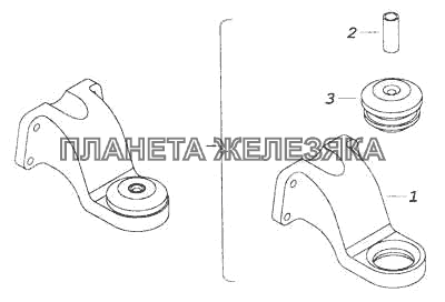 Кронштейн передней опоры КамАЗ-53228, 65111