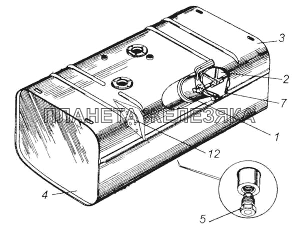 Бак топливный КамАЗ-53228, 65111