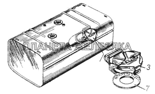 Пробка топливного бака в сборе КамАЗ-53228, 65111