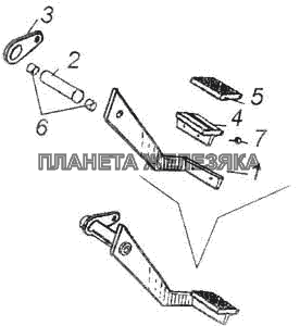 Педаль сцепления КамАЗ-53228, 65111