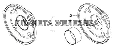 Ступица шестерни низшей передачи с втулкой КамАЗ-53228, 65111