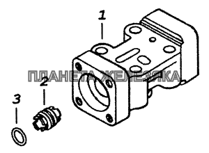 15.1772020-01 Корпус воздухораспределителя с гнездами золотника КамАЗ-53229 (Евро 2)