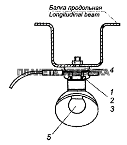 5320-3715001 Установка подкапотной лампы КамАЗ-53229 (Евро 2)