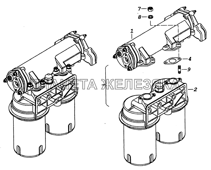 740.20-1012006 Фильтр масляный с теплообменником КамАЗ-53229 (Евро 2)