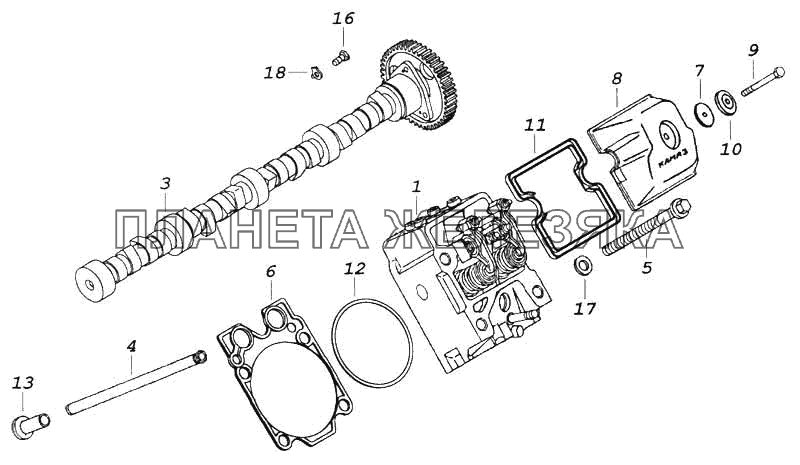 Установка газораспределительного механизма КамАЗ-5360