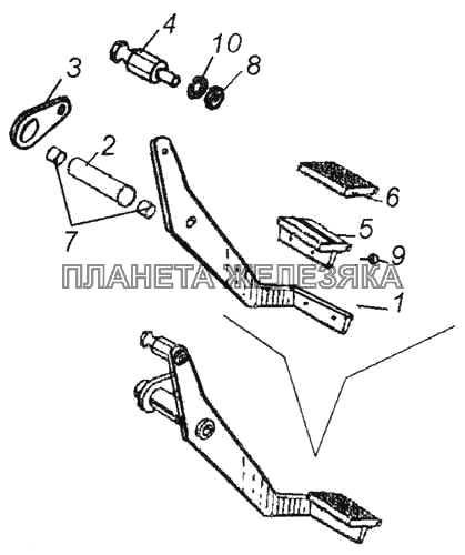 Педаль сцепления КамАЗ-5360