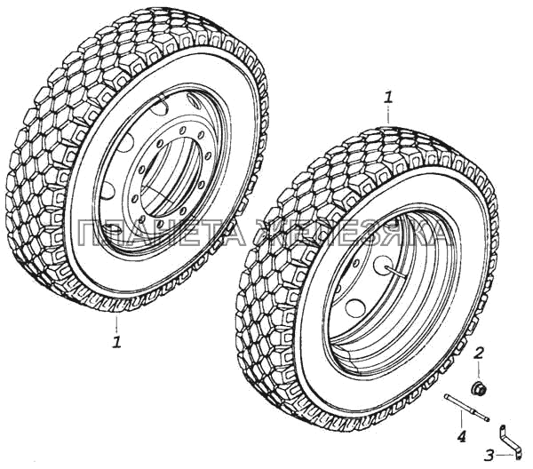 Установка сдвоенных стальных колес КамАЗ-5360