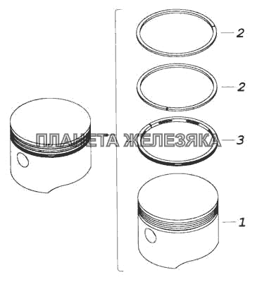 Поршень в сборе КамАЗ-5360