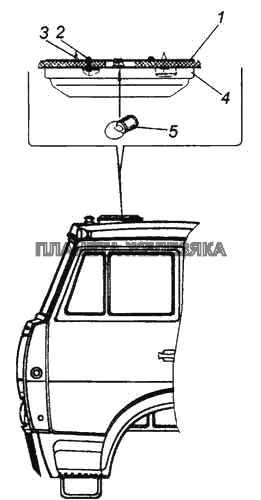 Установка плафонов КамАЗ-5360