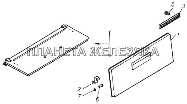 Дверка вещевого ящика КамАЗ-5360