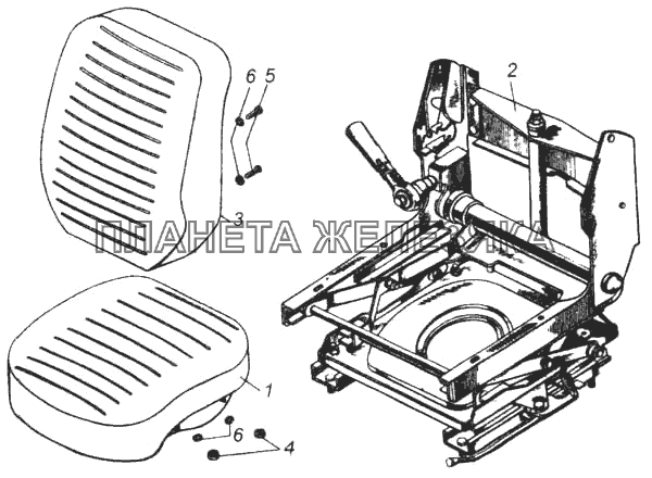 Сиденье водителя КамАЗ-5360