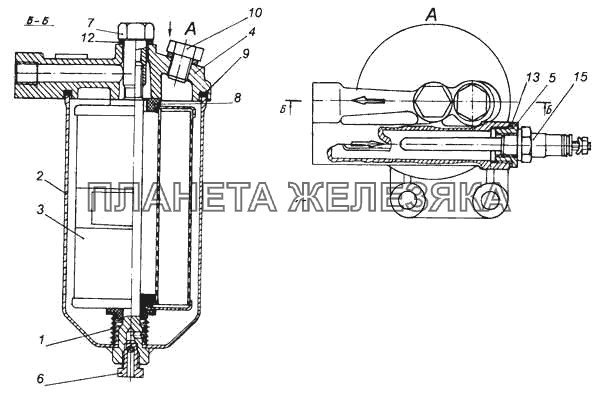 Фильтр тонкой очистки топлива жидкостного подогревателя КамАЗ-5460