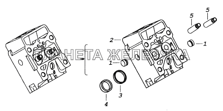 Головка цилиндров с втулками КамАЗ-5460 (каталог 2005 г.)
