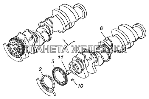 Вал коленчатый КамАЗ-6460