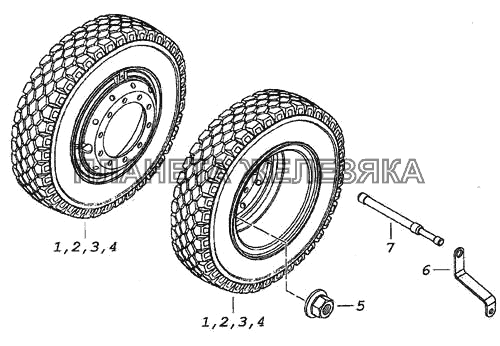 Установка сдвоенных колес КамАЗ-6460