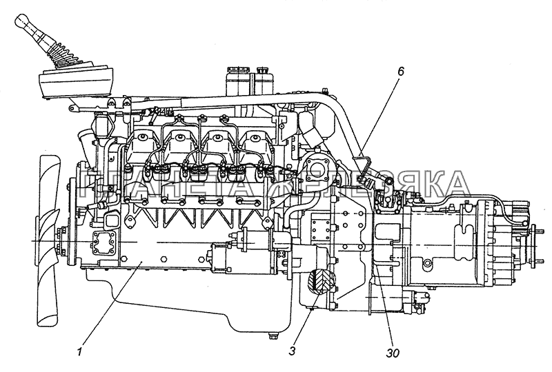 740.63-1000300 Агрегат силовой КамАЗ-6460 (Евро 3, 4)