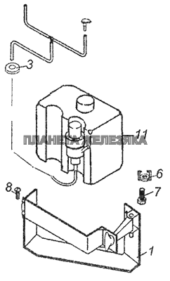 6520-5208004 Установка омывателя КамАЗ-6460 (Евро 3, 4)