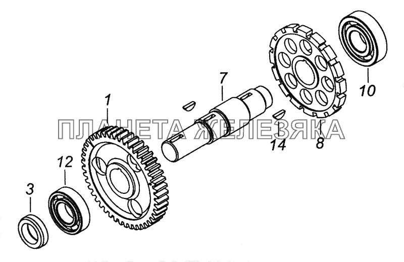 740.63-1121010-90 Шестерня, ведомая привода ТНВД КамАЗ-6460 (Евро 3, 4)