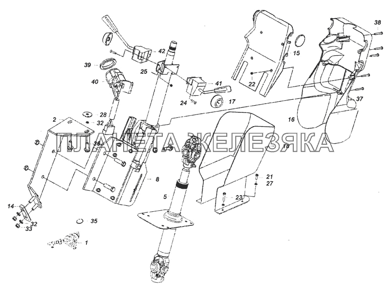 6520-3400004-40 Установка колонки рулевого управления КамАЗ-6460 (Евро 4)