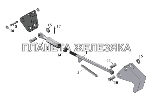 Установка запоров заднего борта КамАЗ-65111