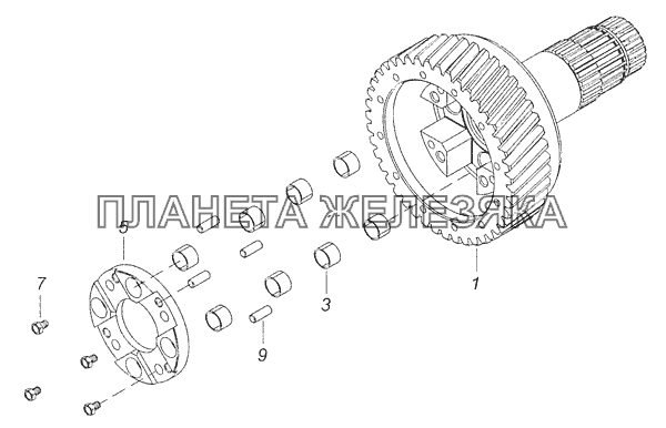 65111-1802160-10 Обойма дифференциала раздаточной коробки КамАЗ-65111 (Евро 4)