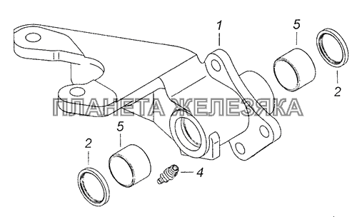 5511 -3502121 -10 Кронштейн тормозной камеры и разжимного кулака КамАЗ-65111 (Евро 4)
