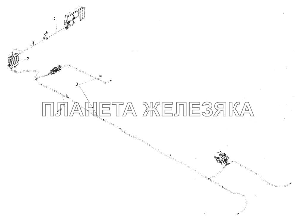 5350-4000012-11 АБС. Расположение на автомобиле КамАЗ-65111 (Евро 4)