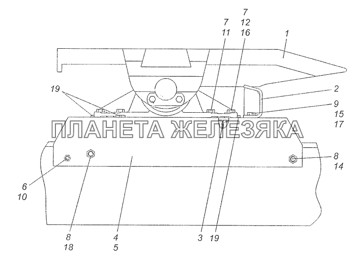 65116-2700001 Установка седельного устройства КамАЗ-65115, 65116 (Евро-4)