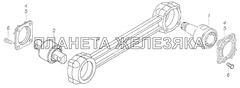 630-2919012-12 Штанга реактивная КамАЗ-65115, 65116 (Евро-4)